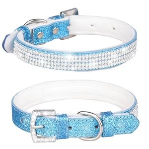 Sparkle Up Your Pet's Look with Our Rhinestone Buckle Collar - For Dogs & Cats!